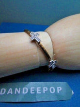 Load image into Gallery viewer, Silver & Gold With CZ Crosses Magnetic Close Bracelet Jewelry