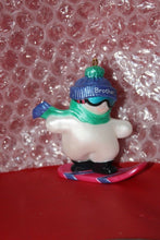 Load image into Gallery viewer, Hallmark Ornament Brother 1995 Snowman On Snowboard With Box