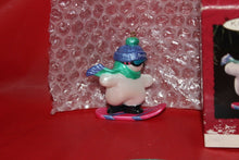 Load image into Gallery viewer, Hallmark Ornament Brother 1995 Snowman On Snowboard With Box