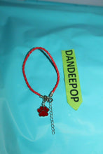 Load image into Gallery viewer, 44 Red Wax Braided Rope With Paw Print Enamel Charm Pet Love Bracelet Jewelry