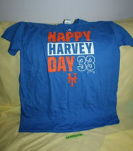 Load image into Gallery viewer, Happy Harvey Day 33 New York Mets Baseball Majestic T Shirt Blue Size Large