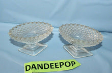 Load image into Gallery viewer, Pair Of Mini Saw Tooth Quilt Pattern Mini Pedestal Crystal Vases