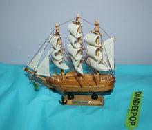 Load image into Gallery viewer, Mayflower Ship Boat Replica Model Figure Wood And Cloth With Box Nautical Decor
