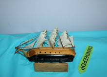 Load image into Gallery viewer, Mayflower Ship Boat Replica Model Figure Wood And Cloth With Box Nautical Decor