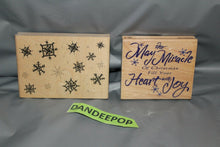 Load image into Gallery viewer, 2 Inkadinkado Christmas Snowflake Themes Large Rubber Stamps Scrapbook Design