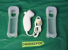 Load image into Gallery viewer, 2 Nintendo Wii Remote Silicone Sleeves And 1 OEM Nunchuk Video Game Controller