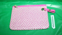 Load image into Gallery viewer, Women's Estee Lauder Pink Woven Pattern Cosmetic Bag Makeup Accessory