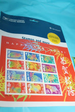 Load image into Gallery viewer, Lunar New Year 24 Stamp Sheet Self Adhesive Double Sided 2004 Sealed