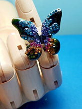 Load image into Gallery viewer, Butterfly Shape Multi Color Gemstone Ring Size 8
