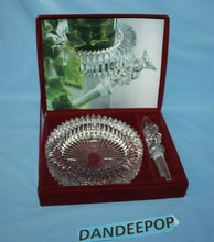 Load image into Gallery viewer, Mikasa Diamond Fire Wine Set Crystal Bottle Holder With Stopper In Holder