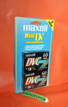 Load image into Gallery viewer, Maxell Mini DVC Cassette 2 Pack 60 Minutes DVM60SE Digital Video