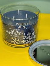 Load image into Gallery viewer, Bath & Body Works Blue Winter Sky Jar Scented Essential Oil Candle 14.5 oz