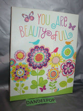Load image into Gallery viewer, You Are Beauty Full Beautiful Oopsy Daisy Too Art Canvas Wall Hanging 14 x 18