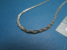Load image into Gallery viewer, Vintage 925 Silver Braid Chain Necklace Italy W/ Star & Stripe Hallmark Jewelry