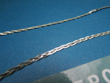 Load image into Gallery viewer, Vintage 925 Silver Braid Chain Necklace Italy W/ Star & Stripe Hallmark Jewelry
