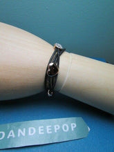 Load image into Gallery viewer, CZ 5 Hearts Rose Gold on Black Cord Rope Fashion Bracelet