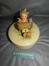 Load image into Gallery viewer, M.I. Hummel Let's Sing Boy With Accordion And Bird Container III/110 W. Germany