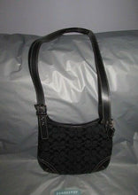 Load image into Gallery viewer, Coach Black Signature Logo Canvas Handbag JO771-F11193