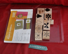 Load image into Gallery viewer, Stampin' Up! 11 Piece Rubber Stamp Shapes And Shadows Set 104014