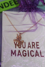 Load image into Gallery viewer, You Are Magical Gold Tone Unicorn Pendant Necklace Jewelry In Wrapping