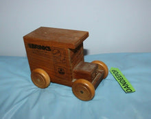 Load image into Gallery viewer, Vintage Brinks Pittson Toystalgia 1984 Wood Armored Car Novelty Coin Bank