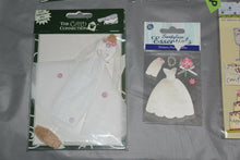 Load image into Gallery viewer, Lot Of 6 Wedding Theme Scrapbook Card Making Adhesive Stickers Bride Groom Cake