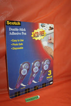 Load image into Gallery viewer, Scotch Double Stick Adhesive Pen Acid Free 3 Pack Set In Package