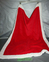 Load image into Gallery viewer, Geoffrey 2007 Baby Holiday Christmas Red With White Trim Blanket 28 x 38