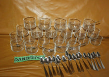 Load image into Gallery viewer, 47 Piece Glass Mini Dessert Bowl Cups With Silver Spoons Single Serve Entertain