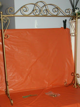 Load image into Gallery viewer, Gold Tone Metal Quilt Holder Display Rack Stand 30 x 36 With Scroll Design