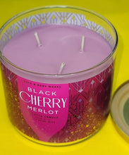 Load image into Gallery viewer, Bath & Body Works Black Cherry Merlot Scented Jar Essential Oil Candle 14.5