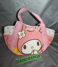 Load image into Gallery viewer, Hello Kitty My Melody Character Pink Fabric Handbag Tote Bag Large 14 x 8