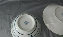Load image into Gallery viewer, 2 Blue And White Porcelain Decorative Round Rice Soup Japan Bowls