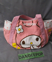 Load image into Gallery viewer, Hello Kitty My Melody Character Pink Fabric Handbag Tote Bag Large 14 x 8