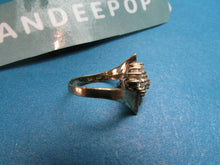 Load image into Gallery viewer, Rhinestone Ring 925 THL Silver With Gold Plate Ring Size 6