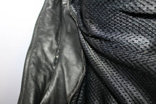 Load image into Gallery viewer, Women's Black Leather Motorcycle Jacket Moto With Butterfly Embroidery L