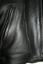 Load image into Gallery viewer, Women's Black Leather Motorcycle Jacket Moto With Butterfly Embroidery L