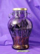 Load image into Gallery viewer, Hand Painted Glass Storage Display Art Container Jar With Lid 250ML 12" tall