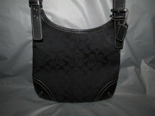 Load image into Gallery viewer, Coach Black Signature Logo Canvas Handbag JO771-F11193