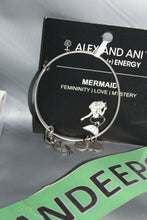 Load image into Gallery viewer, Alex And Ani + Energy Mermaid Femininity Silver Tone Charm Bracelet Jewelry