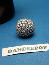 Load image into Gallery viewer, CZ Round cluster Burst Silver Ring Jewelry Size 8 NM Over 40 Stones