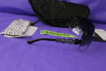 Load image into Gallery viewer, Versace Designer Black Gradient Lens Sunglasses Gem Embellished With Case COA
