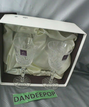 Load image into Gallery viewer, Pair Of Royal Doulton Webb Corbett Aches Crystal Stemware Wine Glasses In Box