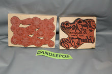 Load image into Gallery viewer, 2 Inkadinkado Christmas Snowflake Themes Large Rubber Stamps Scrapbook Design
