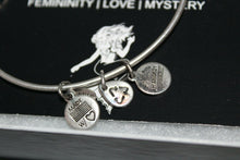 Load image into Gallery viewer, Alex And Ani + Energy Mermaid Femininity Silver Tone Charm Bracelet Jewelry