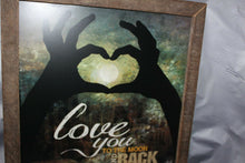 Load image into Gallery viewer, Love You To The Moon And Back Composite Wood Framed Art Sign Marla Rae 20 x 20