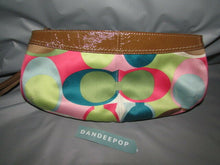 Load image into Gallery viewer, Coach Sateen Rare Soho Satin Pleated Scarf Print Clutch Handbag D0982-F13801