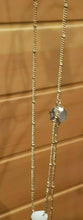 Load image into Gallery viewer, New York & Company Crystal And Bead Pendant Lariat Gold Tone Necklace Jewelry