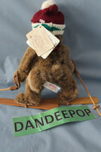 Load image into Gallery viewer, Russ Berrie & Co Country Mogul Skiing Brown Bear Stuffed Animal With Tags