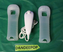 Load image into Gallery viewer, 2 Nintendo Wii Remote Silicone Sleeves And 1 OEM Nunchuk Video Game Controller